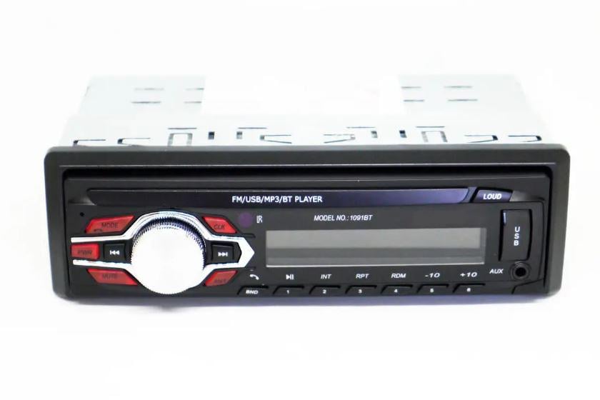 Автомагнітола 1DIN 1091BT Bluetooth MP3 Player/FM/USB/microSD/AUX знімна панель (17497) - фото 1