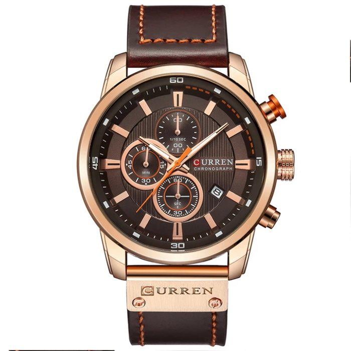 Часы мужские Curren BigBoss с кварцевым механизмом и стальным корпусом 48х14 мм Коричневый (150-96-1061)