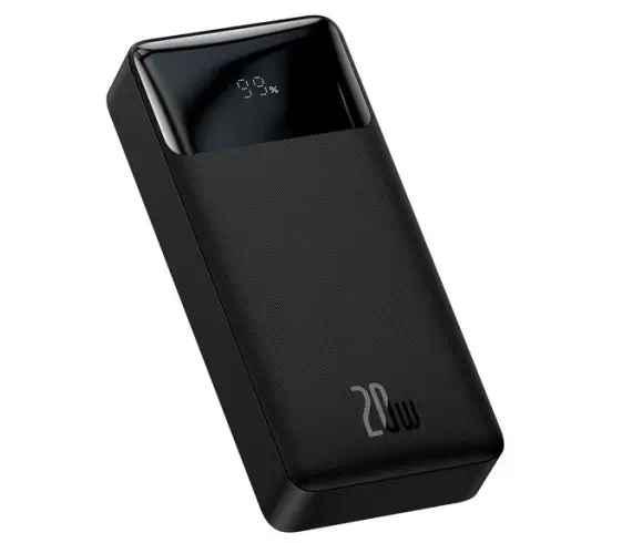 Зовнішній акумулятор Baseus Bipow Digital Display Powerbank 20W 20000mAh Black (11579581) - фото 1