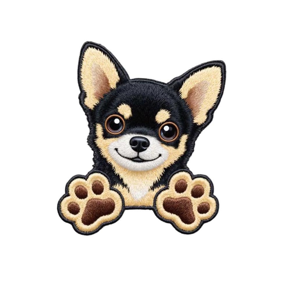 Термоклеевая наклейка Щенок чихуахуа для одежды/аксессуаров 1 шт. Черно-коричневый (3000004278)