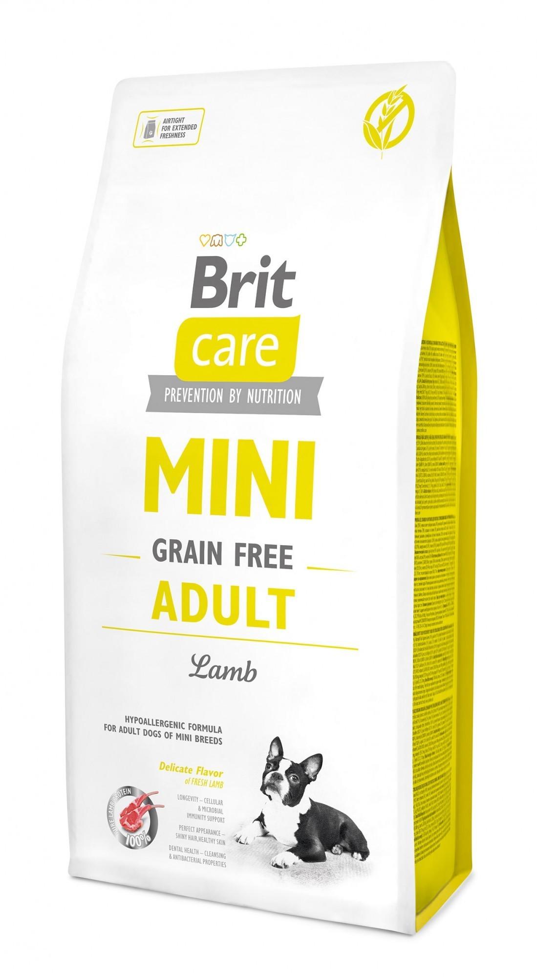 Сухой корм для собак миниатюрных пород Brit Care Grain free Mini Lamb 7 кг (8595602520121)