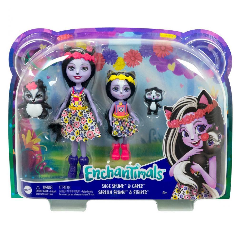 Лялька Enchantimals HCF82 Скунсик Сейдж з молодшою сестричкою (2000999112331)