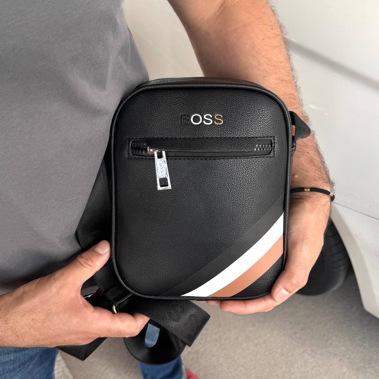 Сумка мужская брендовая BOSS Черный (6602 PTR) - фото 3 Сумка мужская брендовая BOSS Черный (6602 PTR) - фото 3