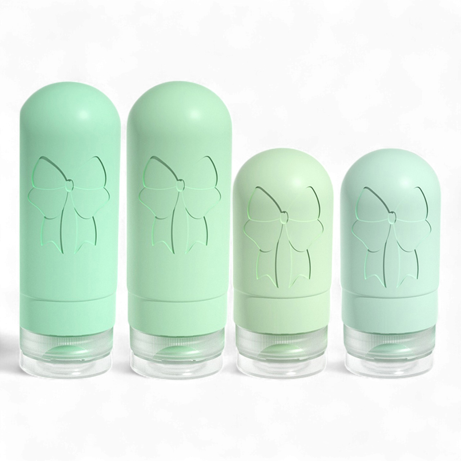 Набор дорожных баночек емкости для путешествий силиконовые 4 шт. 60 и 90 мл в косметичке Зеленый (113_4_0_2С) - фото 1 Набор дорожных баночек емкости для путешествий силиконовые 4 шт. 60 и 90 мл в косметичке Зеленый (113_4_0_2С) - фото 1