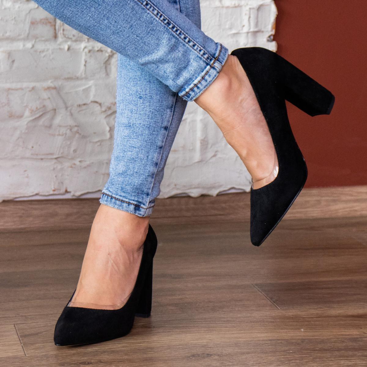 Туфли женские на каблуке Fashion р. 37 24 см Черный (2399)