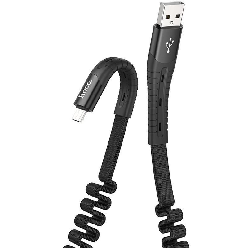 Кабель для зарядки Hoco U78 Cotton Treasure Elastic Type-C USB 1,2 м Черный