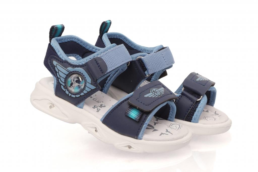 Cандали для мальчиков 50989 в сетку р. 21 Сине-голубой