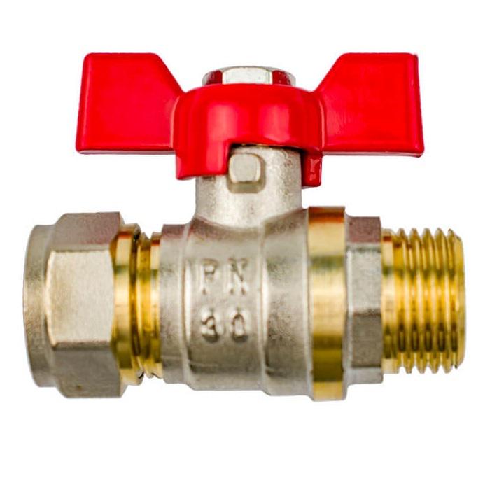 Кран шаровой обжимной Karro SQ-1039085 1/2" н-обжим 16 мм (155941)