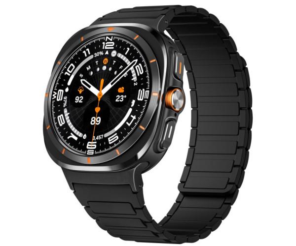 Ремешок Silicone Magnetic для смарт-часов Samsung Galaxy Watch8/Watch8 Classic Черный