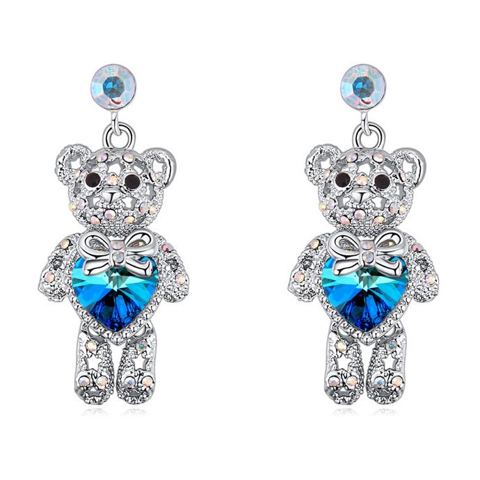 Серьги с кристаллами Сваровски Italina 20142 Бирюзовый