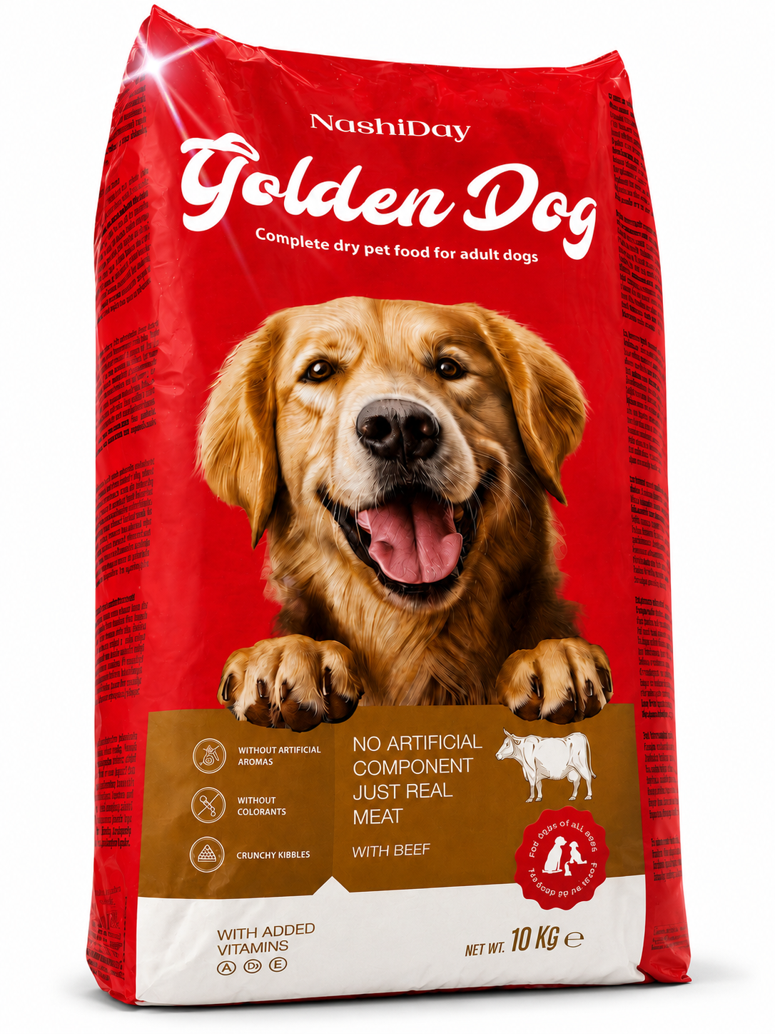 Корм для собак сухой Golden Dog для всех пород Говядина 10 кг (338582890)