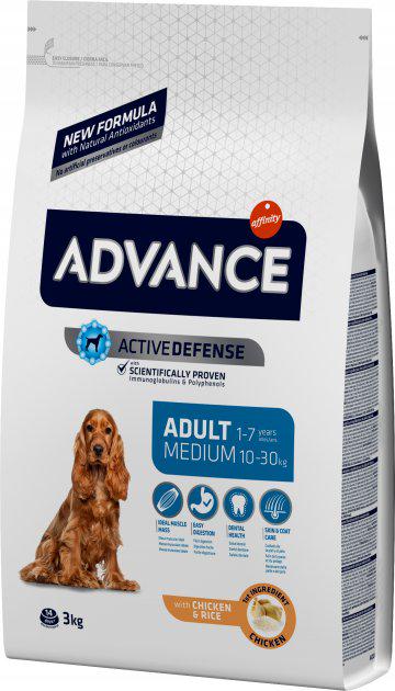 Корм сухой для собак Advance Dog Medium Chicken & Rice 3 кг (508319)