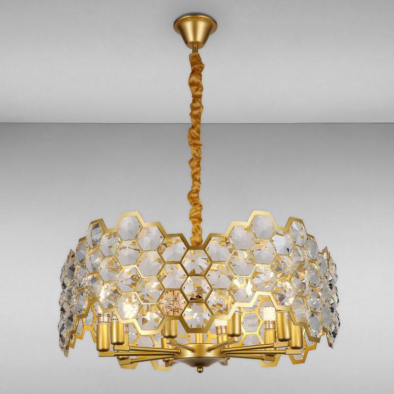 Люстра подвесная хрустальная Light House LS-17128-10 Золото (16434)