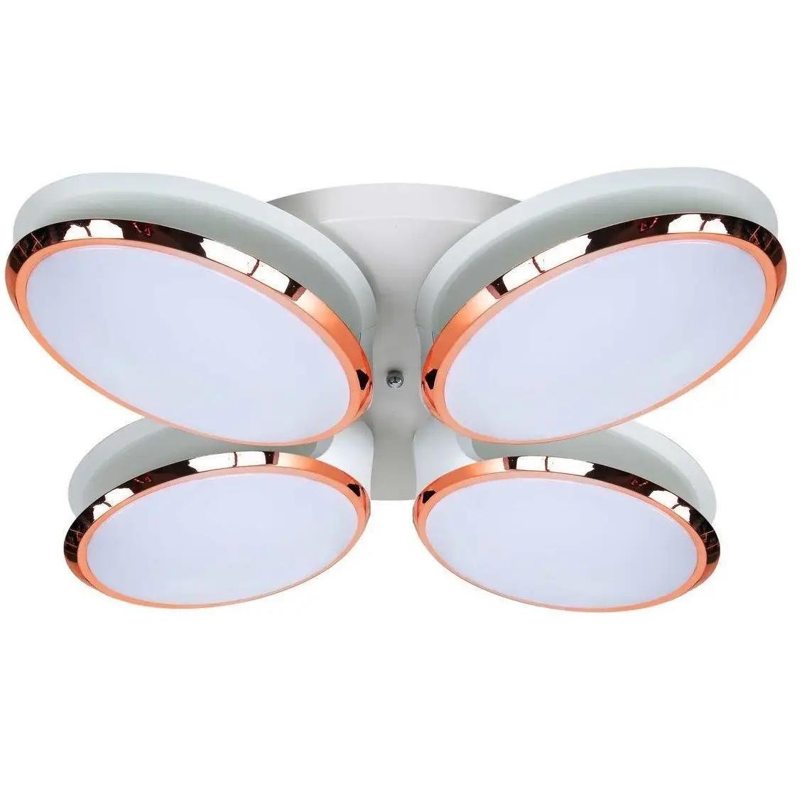 LED-люстра потолочная Sirius 136W с овальными плафонами 3000/6500К IP20 PRD-C 0097-4 Белый (28687812)