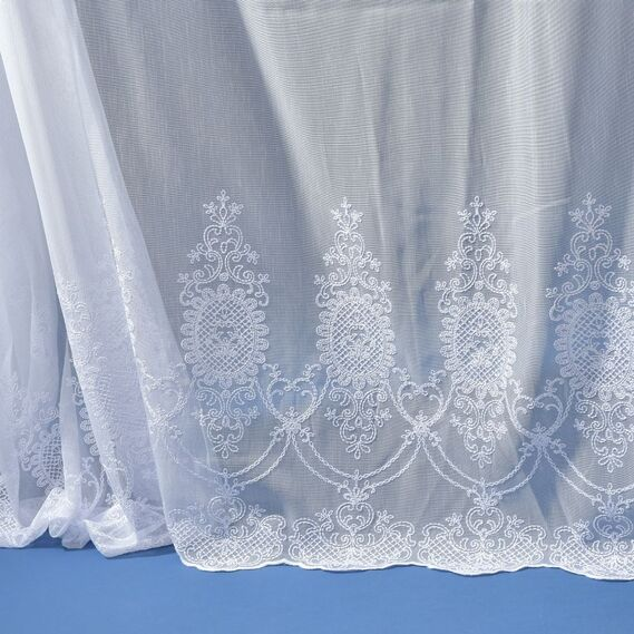 Тюль батист IDEIA Делли V-BEYAZ c вышивкой 2,9 м Белый (2200004216508)