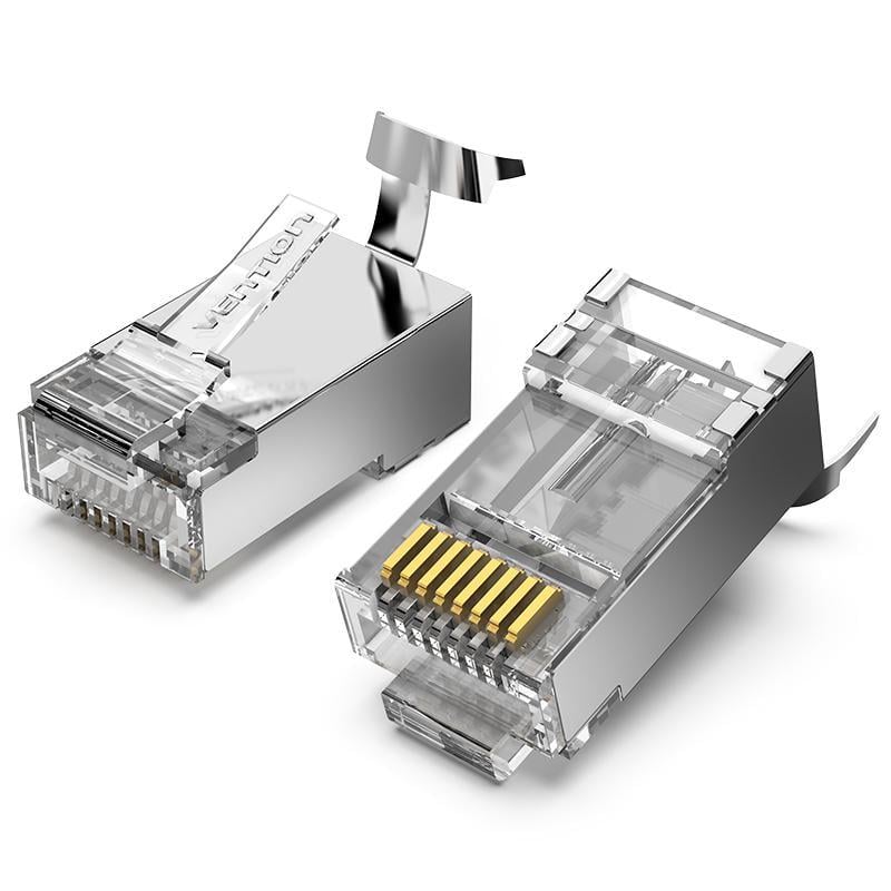 Конектор RJ45 Cat.7 FTP Vention 1,5 мм 10 шт. Сріблястий (IDER0-10)