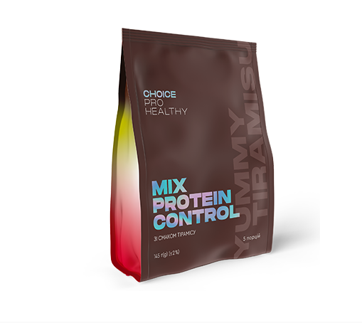 Коктейль зі смаком Тірамісу Choice Mix Protein Control Yummу Tiramisu низькокалорійний поживний 145 г