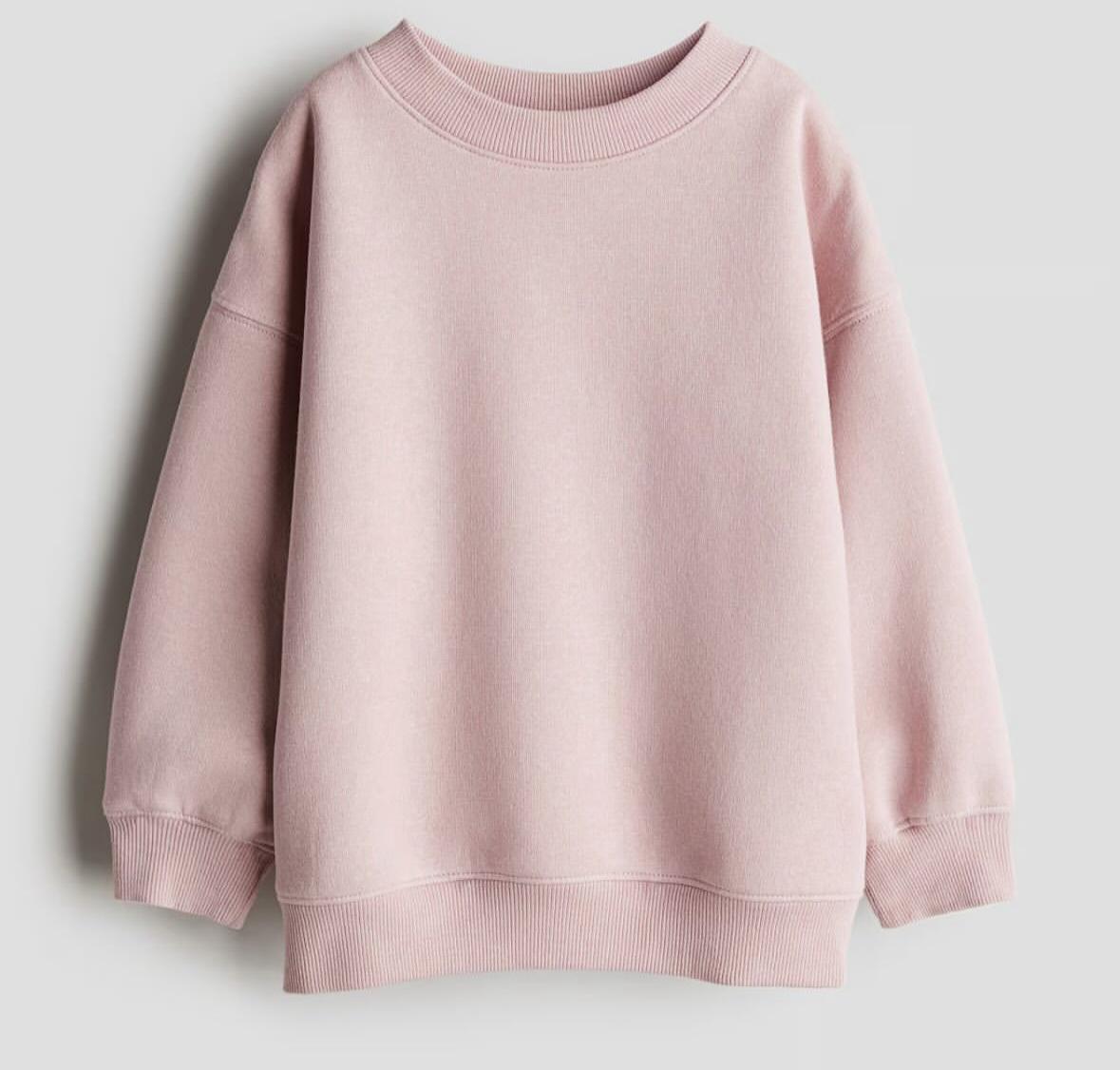 Свитшот детский H&M утепленный 122-128 см Розовый (8144178)