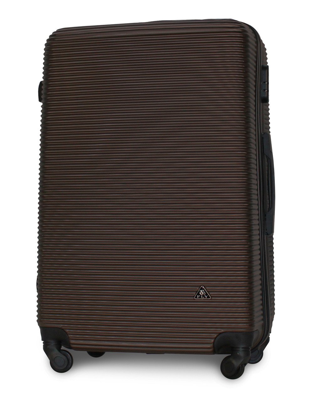 Валіза пластикова Fly 91240 велика на 4 колесах 75х49х29 см 90 л Коричневий