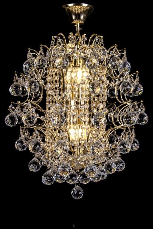 Хрустальная люстра L51158/12 FGD Золото/Белый (AN000725)