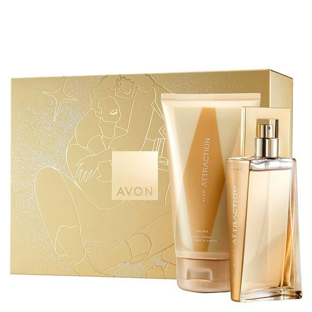 Набор женский парфюмированный Avon Attraction 2в1 50/150 мл (AV10579)