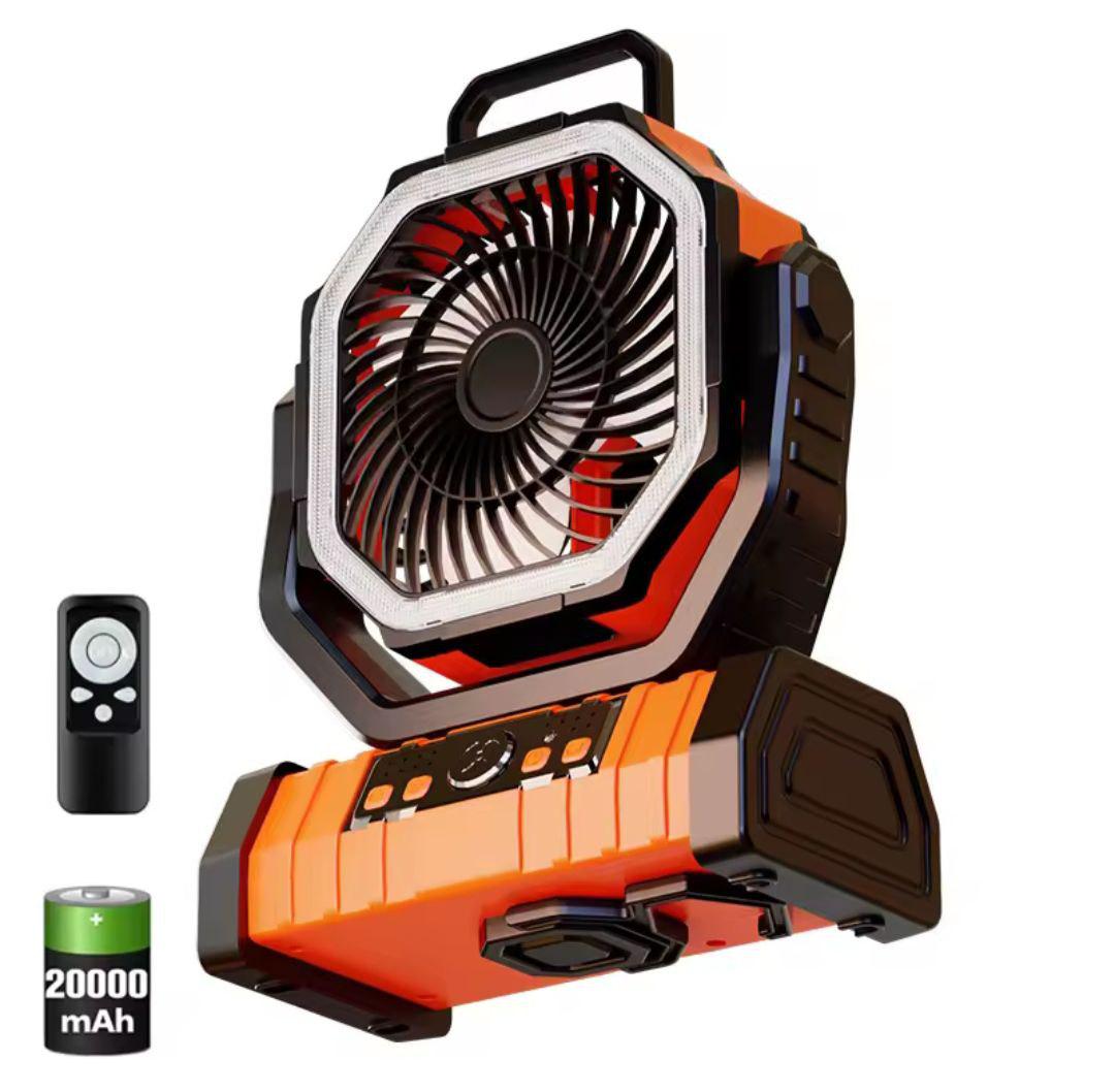 Вентилятор кемпінговий з акумулятором 20000 mAh підсвіткою та 4 режимами швидкості (00342) - фото 4