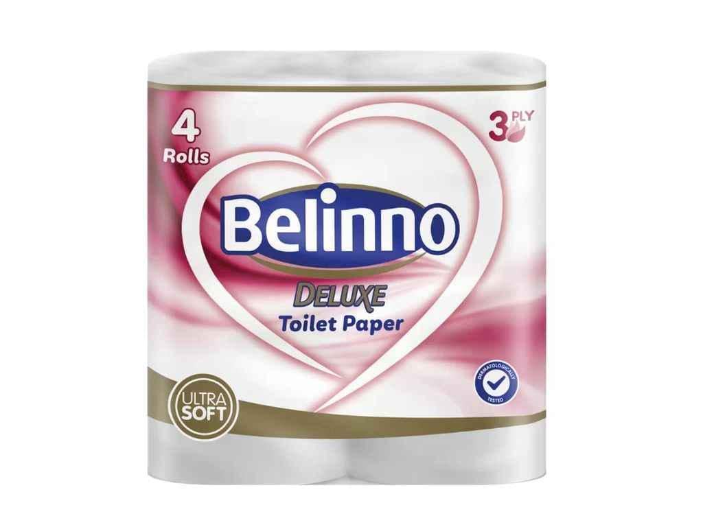 Туалетная бумага BELINNO DELUX 4 шт. 3 слоя целлюлоза (1095027)