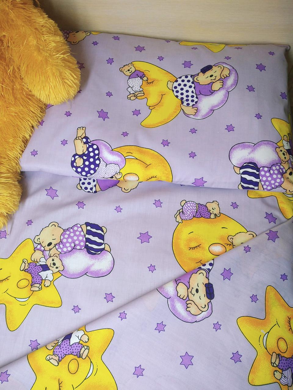 Комплект постельного белья Мишки на месяце 4 пр. Сиреневый (2103838355) - фото 4 Комплект постельного белья Мишки на месяце 4 пр. Сиреневый (2103838355) - фото 4