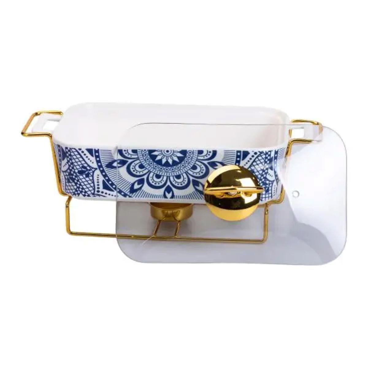 Мармит фарфоровый со стеклянной крышкой на металлической подставке 38х18,5х15,5 см 1 л - фото 3 Мармит фарфоровый со стеклянной крышкой на металлической подставке 38х18,5х15,5 см 1 л - фото 3