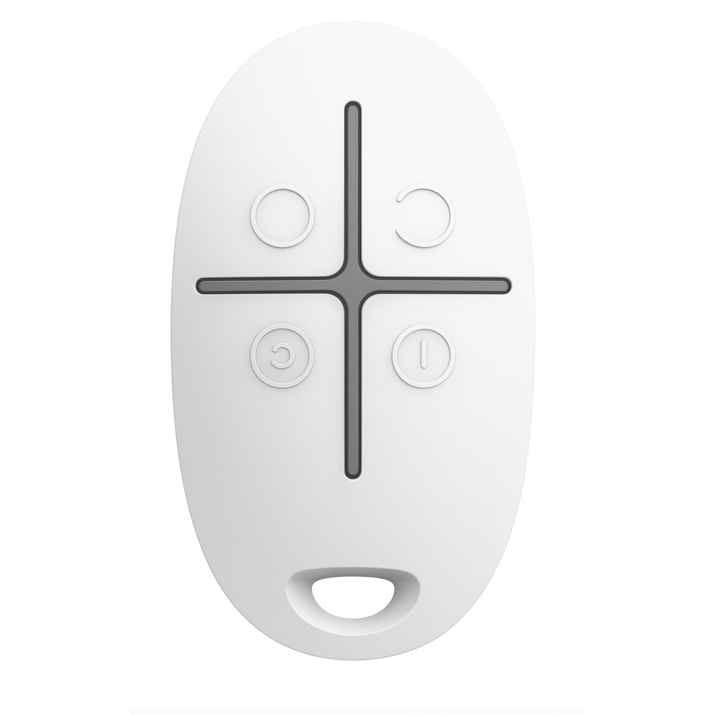 Брелок с тревожной кнопкой для управления системой охлаждения Ajax SpaceControl дальность до 1300 м Jeweller 868 МГц White (d4eb36d2)