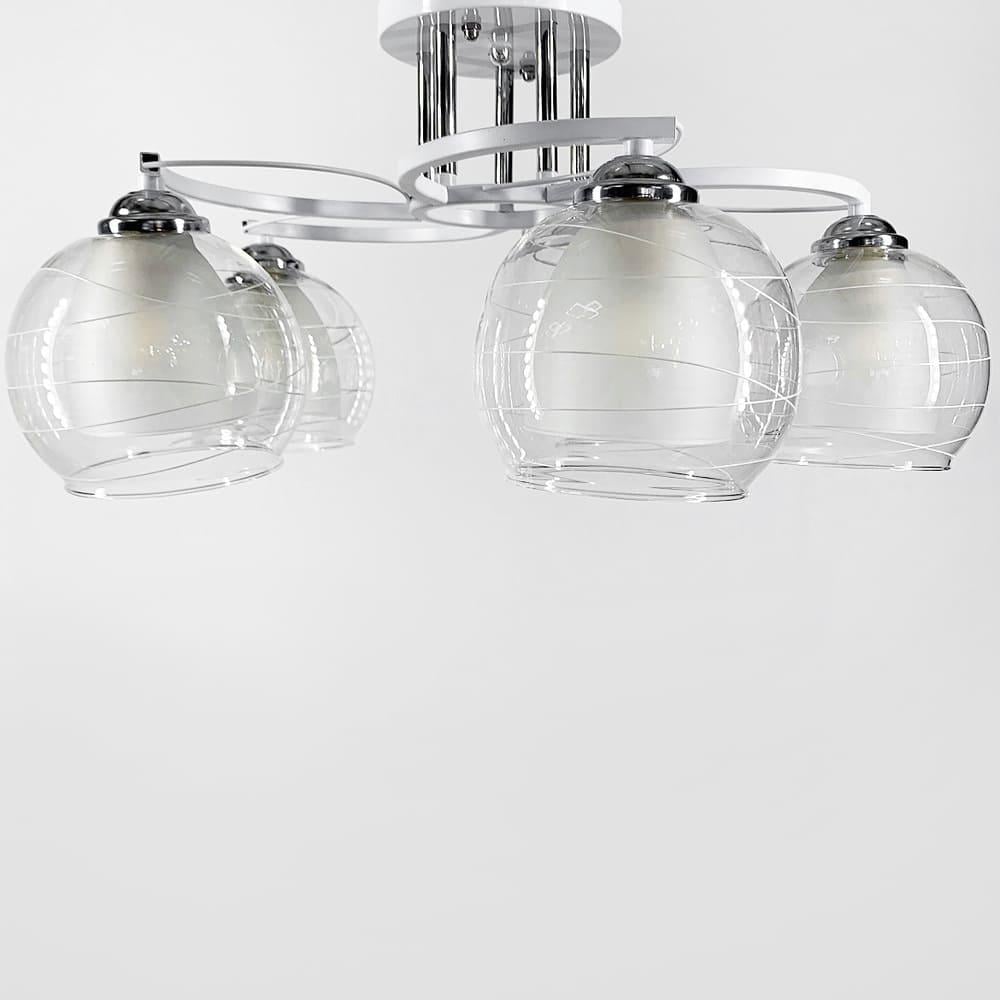 Люстра потолочная Light House LNF-17523/5С WT с двойным плафоном Белый