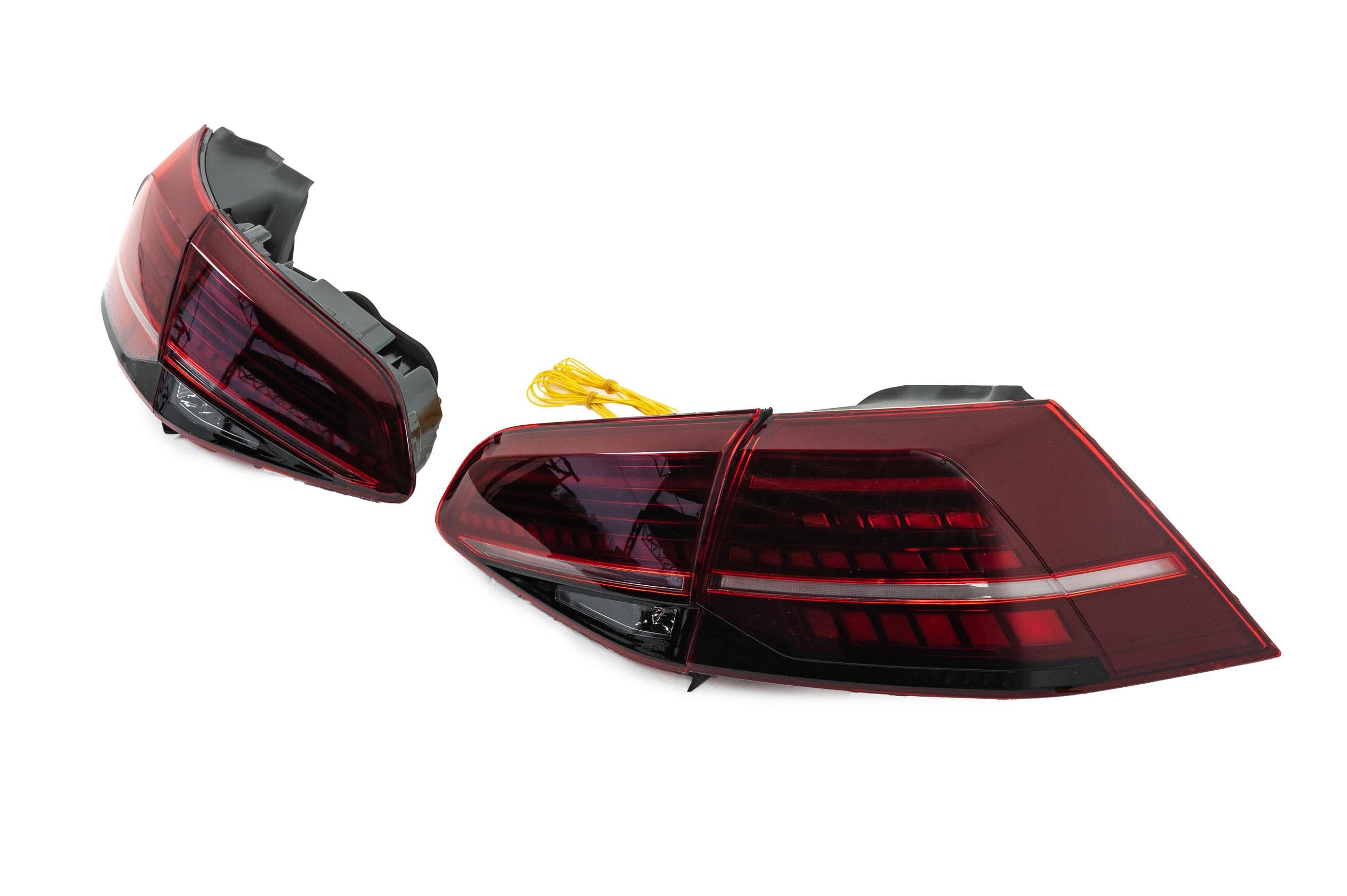 Задние LED фонари GBT 2012-2017 для Volkswagen Golf 7/E-Golf 2012-2020 гг. разные материалы 2 шт. Черный (151158)