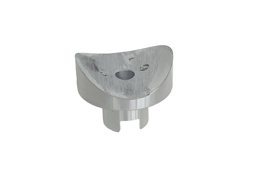 Прямий з'єднувач стійки та поручня короткий для алюмінієвих перил Ø 40 мм Сріблястий