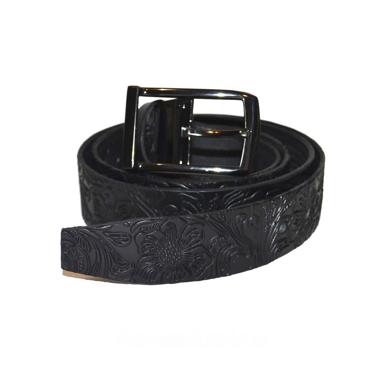 Ремень кожаный унисекс UKC 1450х35 мм Черный (3-11-UKC130)