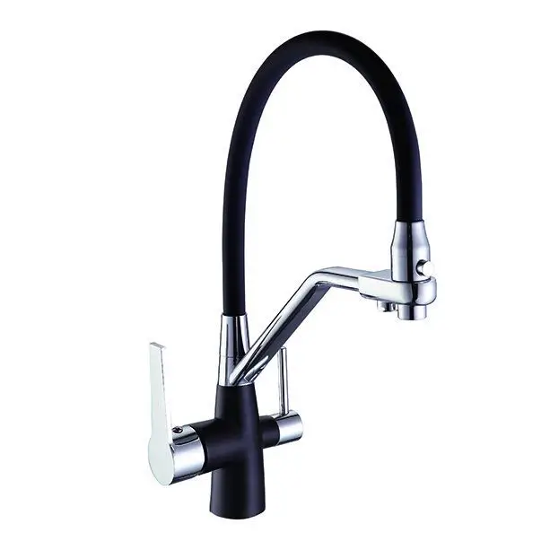 Смеситель для кухни Frap F4374-2 на две воды Черный/Хром (1042929) Смеситель для кухни Frap F4374-2 на две воды Черный/Хром (1042929)