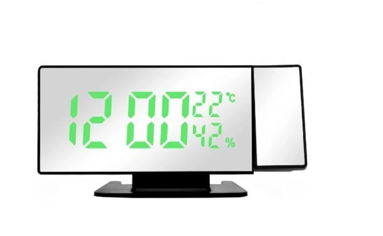 Часы с проекцией VST-896S-4 с зелеными цифрами Черный (14487128)