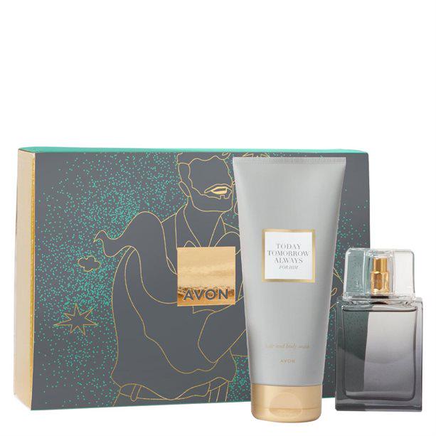 Набор мужской парфюмированный Avon TTA Today Tomorrow Always 2в1 аромат 75 мл шампунь-гель 200 мл (AV14002)