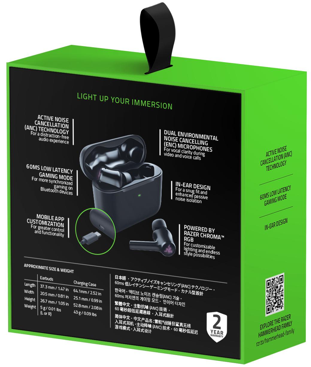 Гарнітура Razer Hammerhead True Wireless 2021 Чорний (RZ12-03820100-R3G1) - фото 7