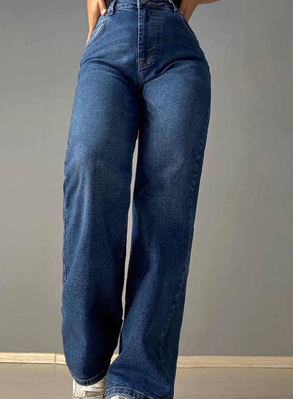Джинсы женские ITS Basic 3421-2 straight fit прямые стрейчевые р. 42 Синий (5198) - фото 8