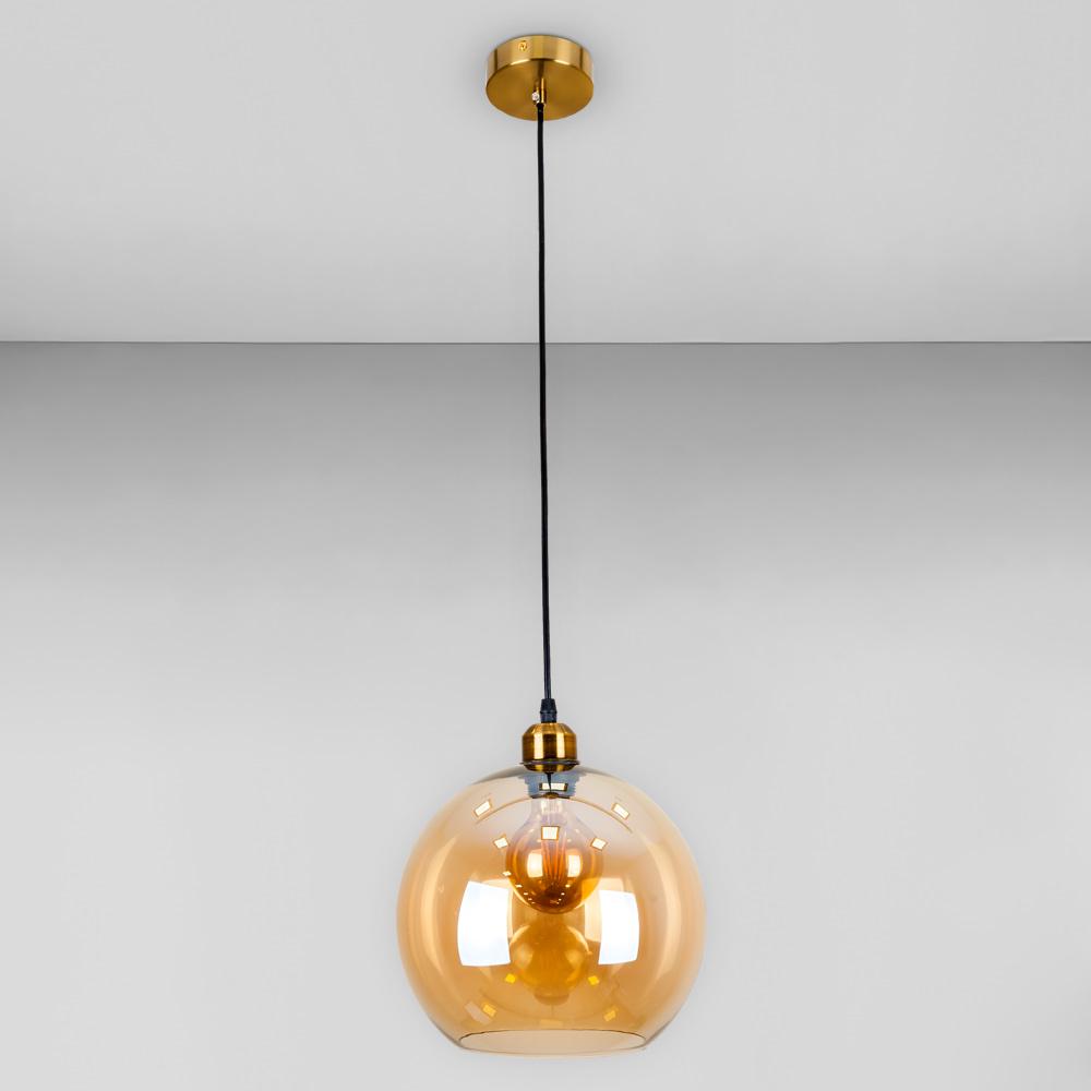 Люстра підвісна Лофт Light House LS-18641F-1 BRZ/BR Бронзовий/Бурштиновий