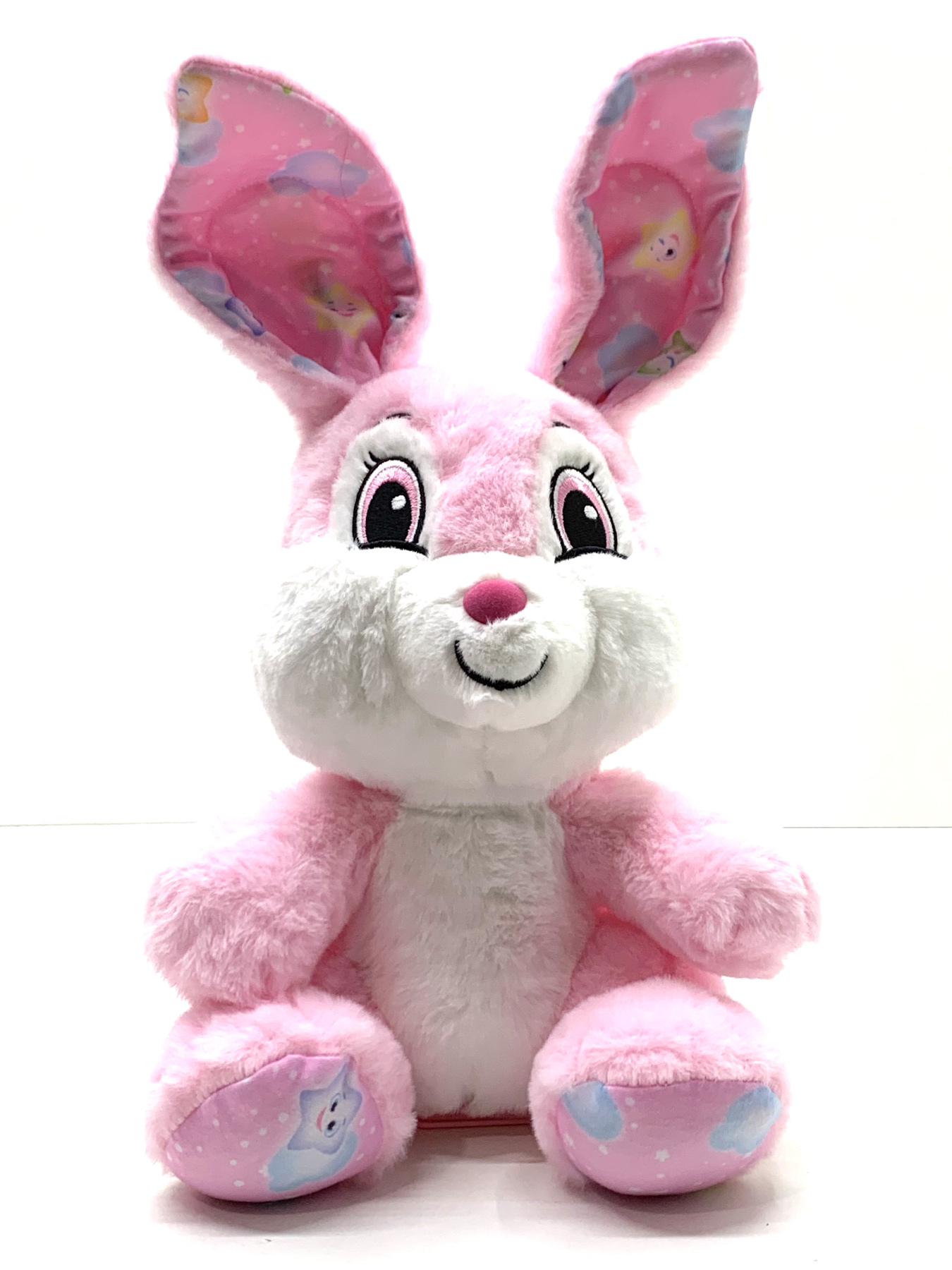 Зайка интерактивный Пушистые зверята игра в прятки 33 см Розовый (M 5708 I UA)