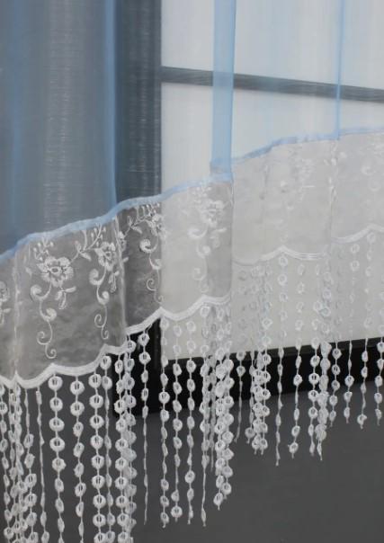 Тюль з аркою органза 260х160 см Блакитний (000к 51-203) - фото 5 Тюль з аркою органза 260х160 см Блакитний (000к 51-203) - фото 5