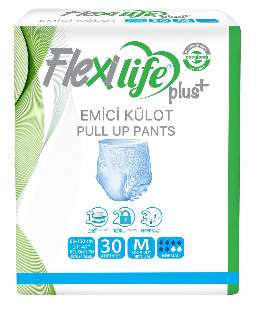 Підгузки-трусики Flexi Life Рlus М №30 80-120 см 30 шт. (000004938) Підгузки-трусики Flexi Life Рlus М №30 80-120 см 30 шт. (000004938)