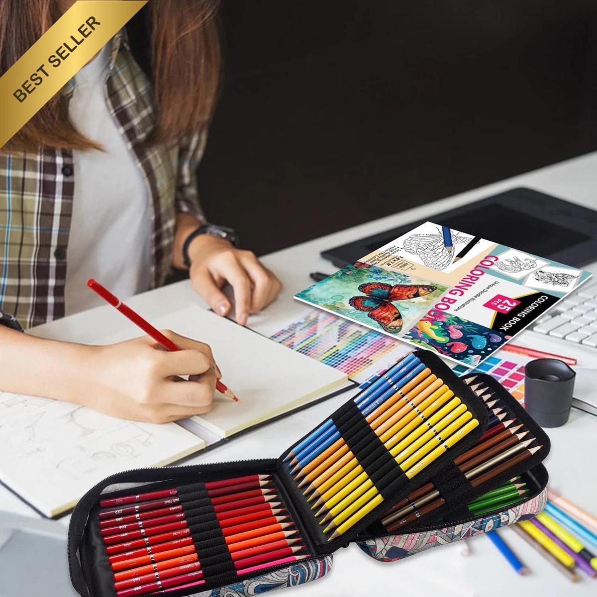 Художній набір кольорових олівців KALOUR 72 COLORS у дизайнерському кейсі (YV-PCN072) - фото 9