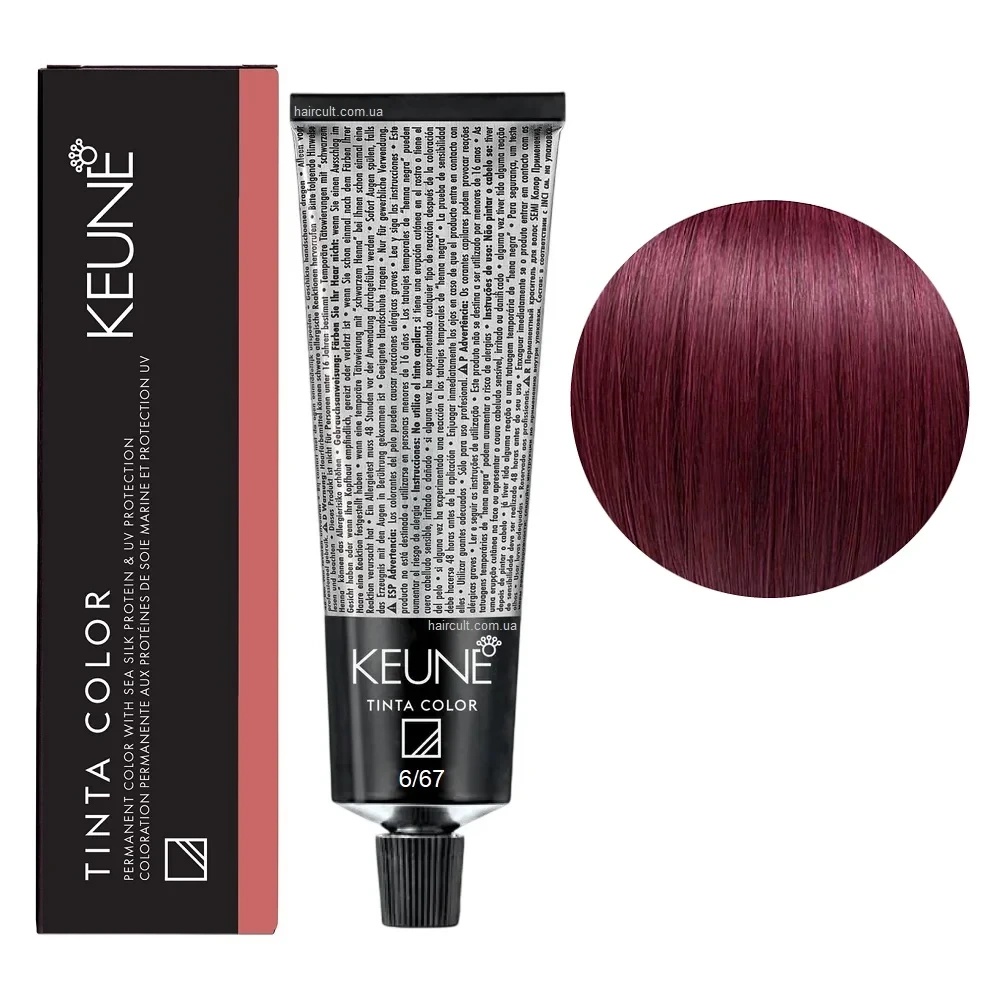 Краска для волос стойкая Keune Tinta Color 6.67 Dark Chestnut Blonde 60 мл