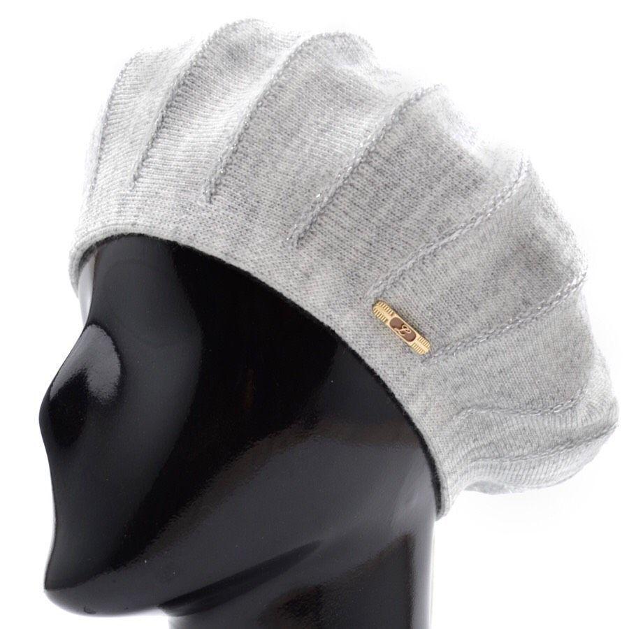 Берет женский Lirus Лана двойной из шерсти с люрексом р. 56-58 Серый