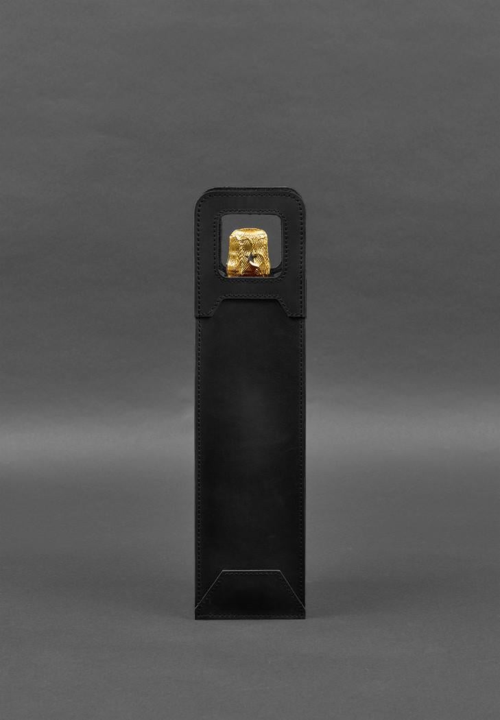 Чехол кожаный для вина 2.0 Crazy Horse Черный (A-027940) - фото 4 Чехол кожаный для вина 2.0 Crazy Horse Черный (A-027940) - фото 4