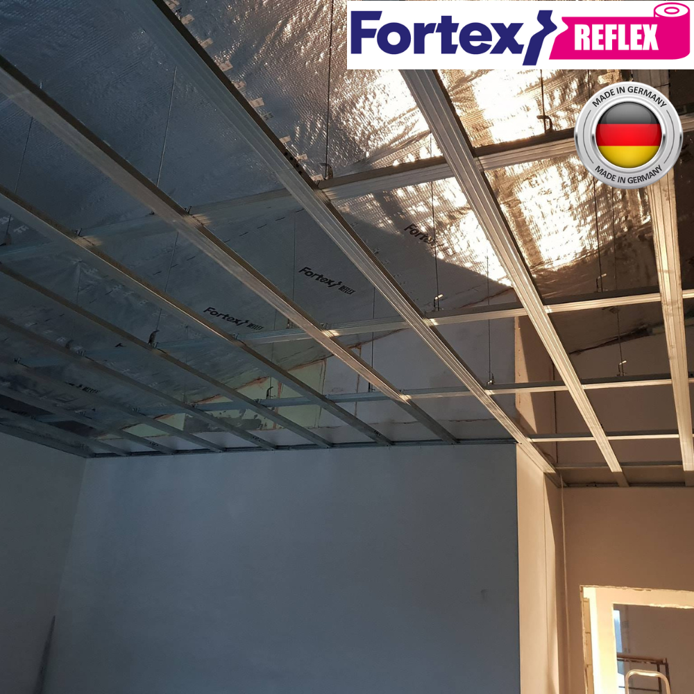 Плівка пароізоляційна Fortex Reflex армована 1,5 м x 50 м 75 м2 90 г/м2 (340011) - фото 14