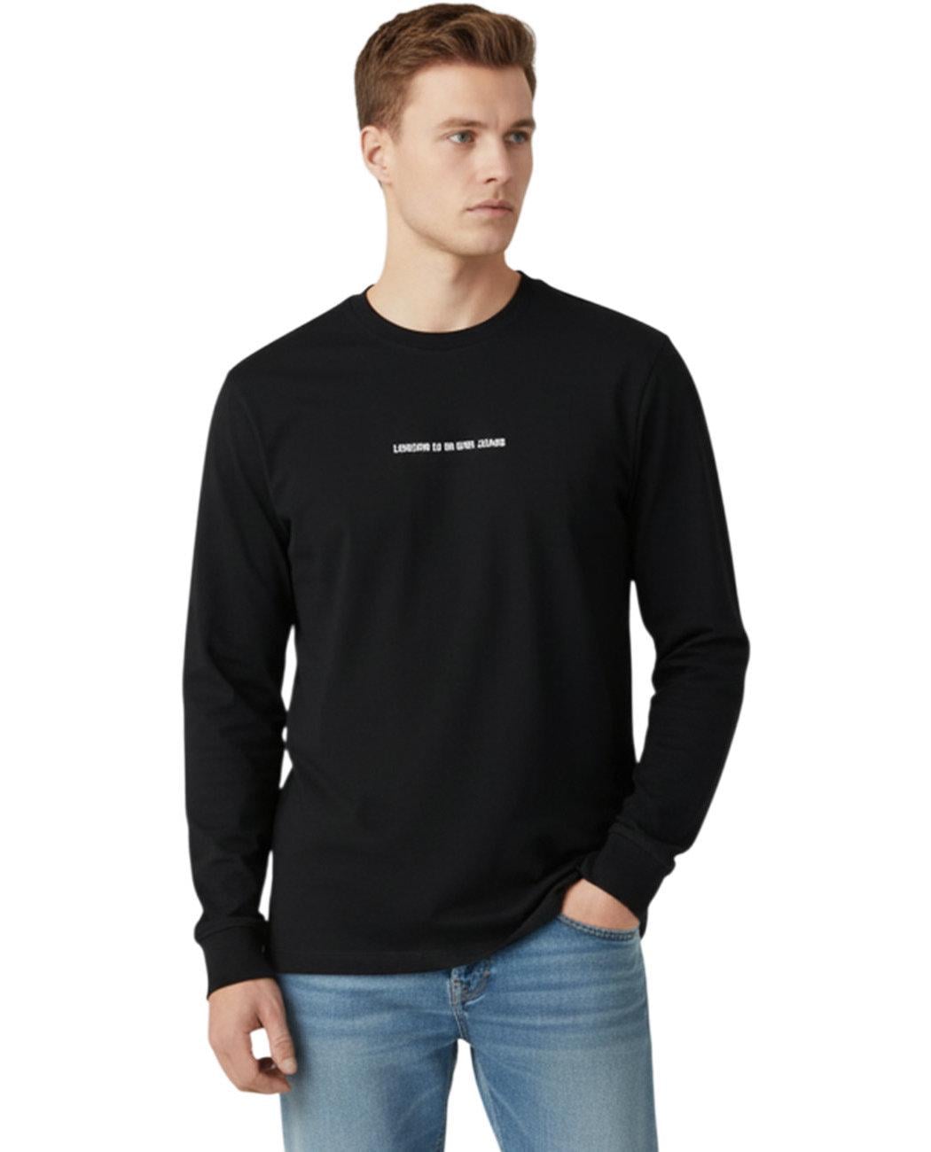 Футболка-лонгслів чоловіча Lee Cooper Deny 241LCM242003.8101 M Чорний (8682272508624)