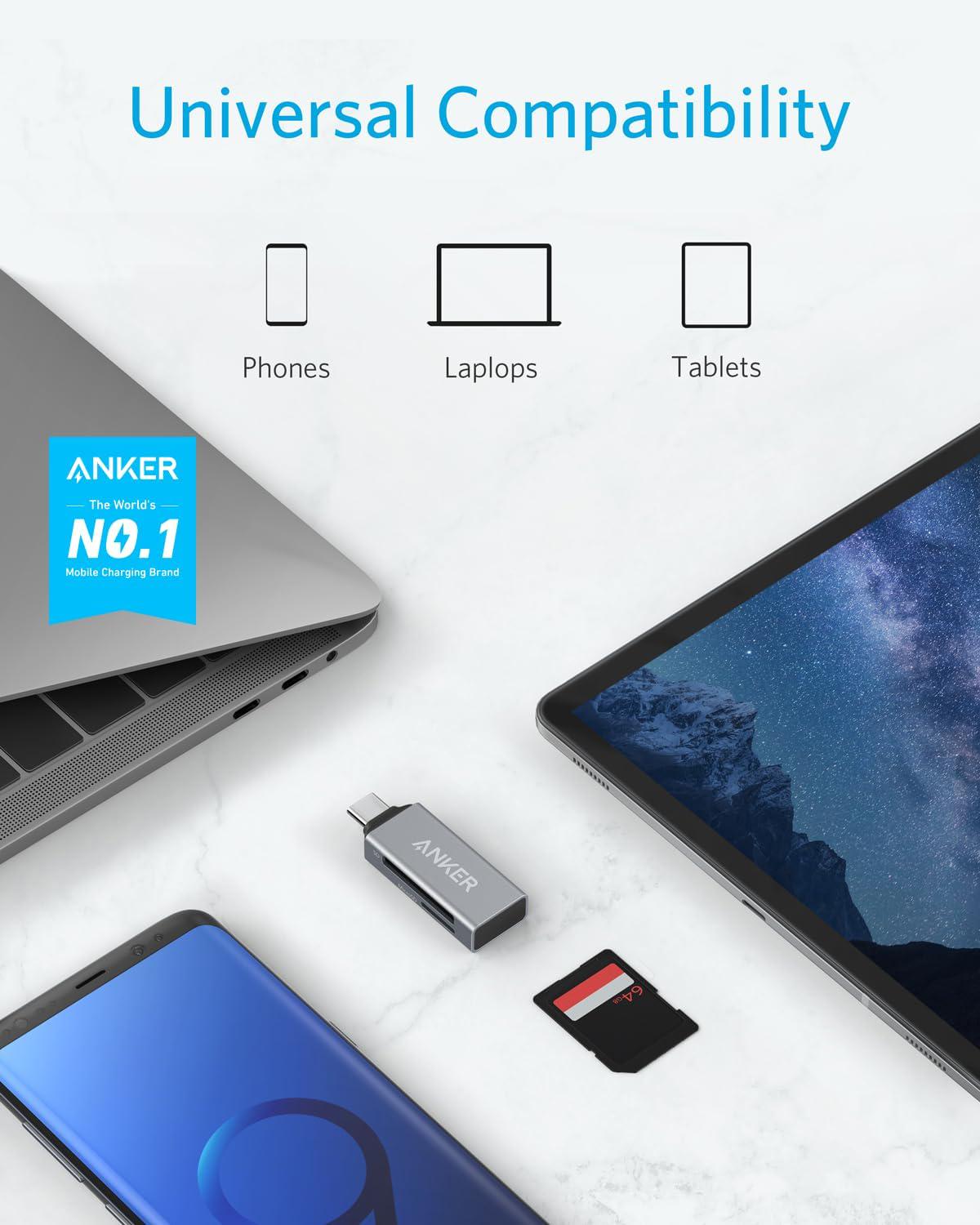 Кардридер Anker SD Card Reader 2in1 USB-C Memory Card Reader - фото 2